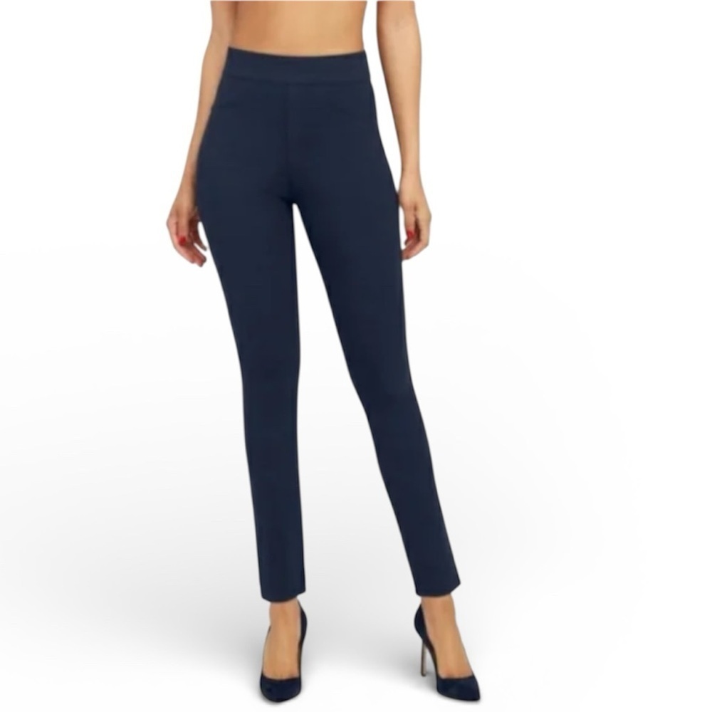 SPANX Navy Ponte Leggings Size Medium